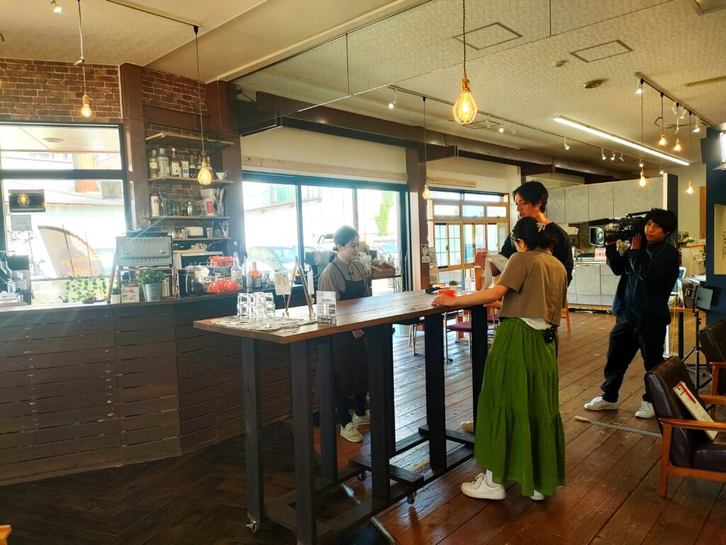 鳥取県西部のケーブルテレビ局「中海テレビ放送」のテレビCMの撮影の様子